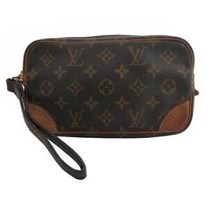 Louis Vuitton Monogram Marly Dragonne clutch bag brown of canvas Shoulder